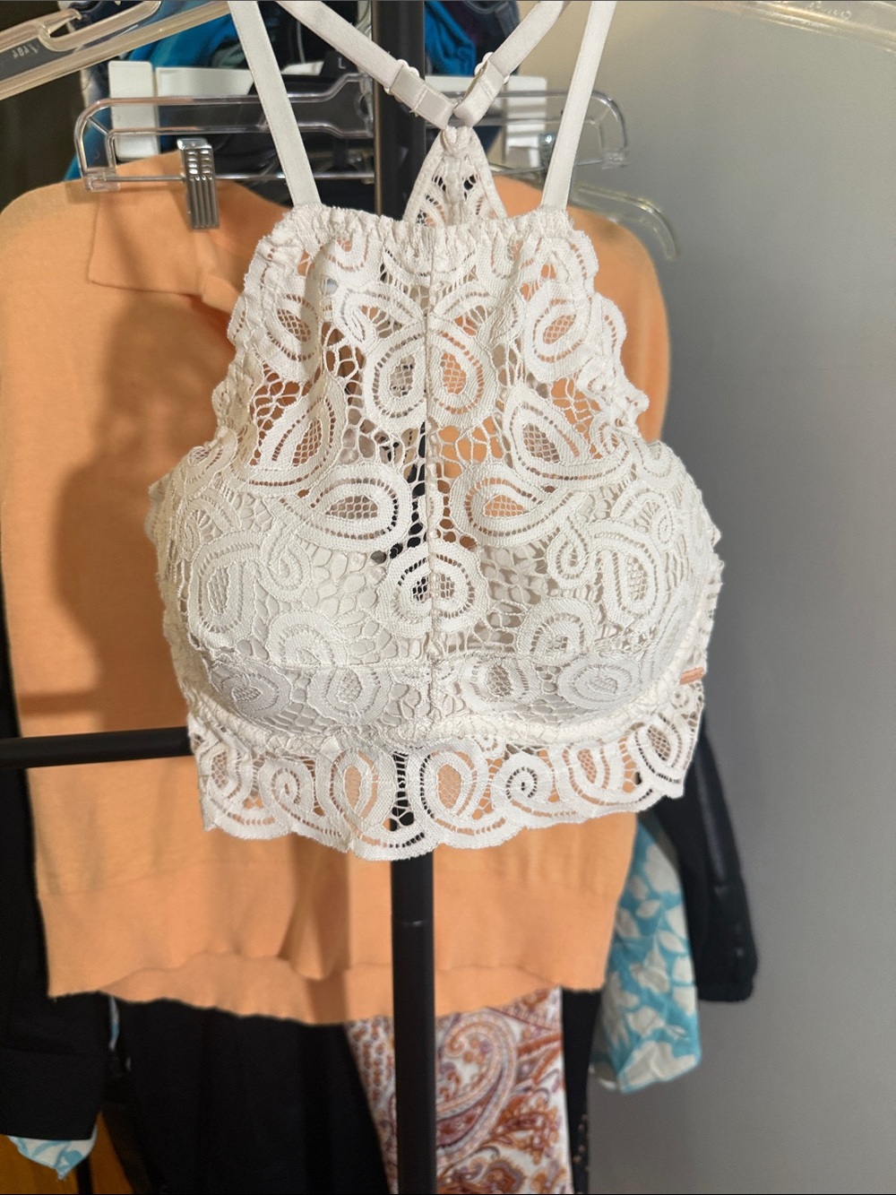 Victoria secret Women's White Lace Bralette Halter Top